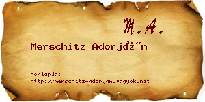Merschitz Adorján névjegykártya